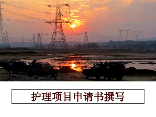 最新护理项目申请书撰写幻灯片课件