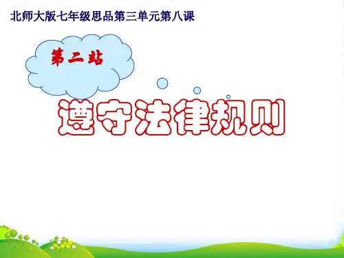 七年级政治下册 第8课 法律是特殊的规则—遵守法律规则课件 北师大