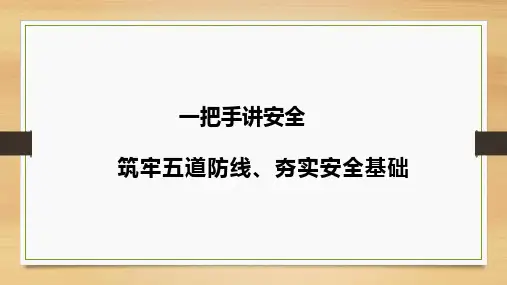 一把手讲安全课件：筑牢五道防线,夯实安全基础