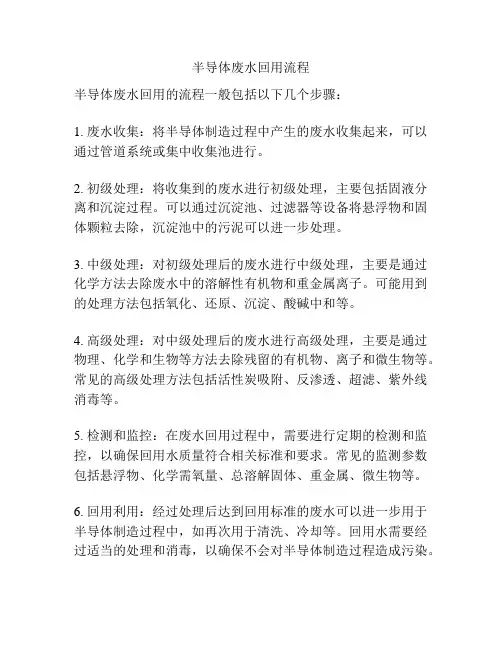 半导体废水回用流程