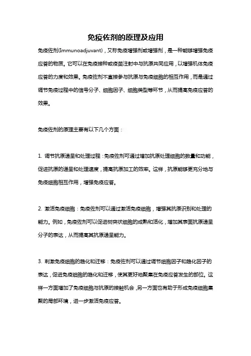 免疫佐剂的原理及应用