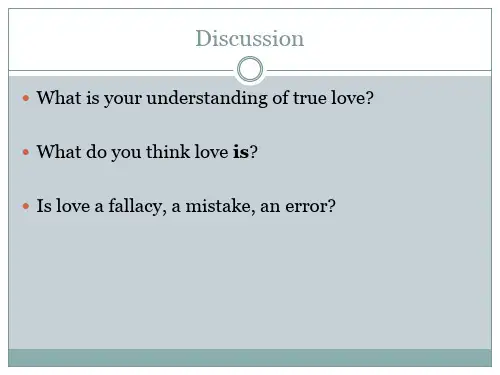 love is a fallacy