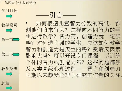 《智力与创造力》PPT课件
