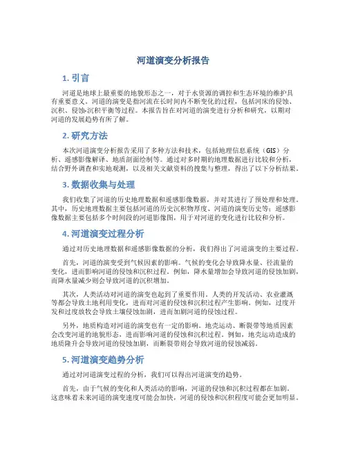 河道演变分析报告
