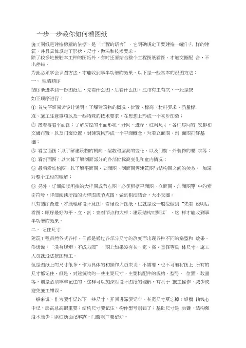 一步一步教你如何看图纸
