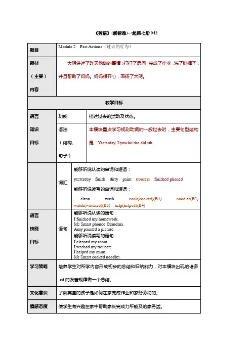 《英语》(新标准)(一起)四年级上册M2