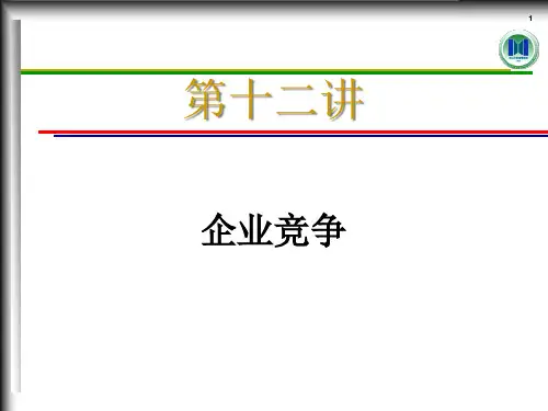 MEC12企业竞争(管理经济学-中山大学,李善民)