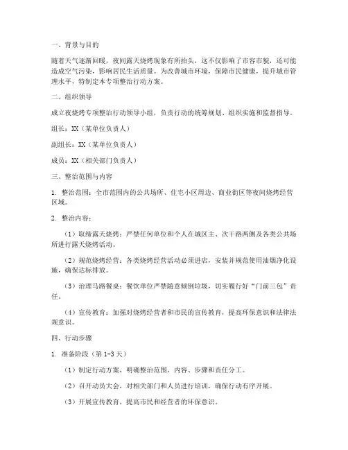 夜烧烤专项整治行动方案