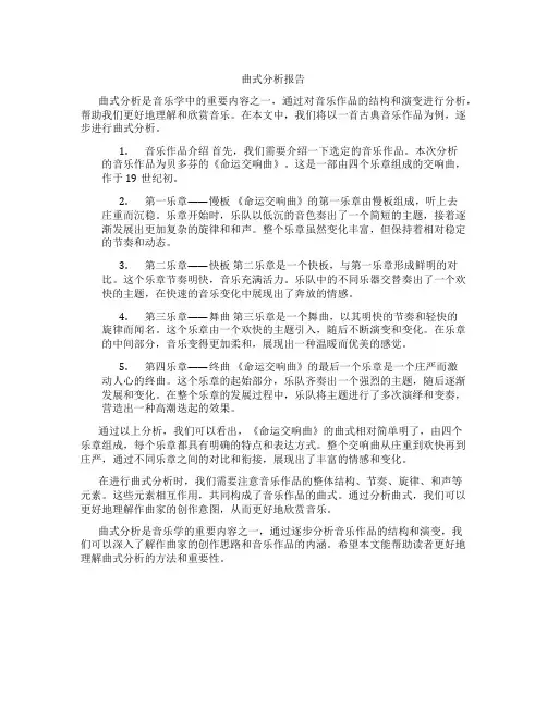 曲式分析报告
