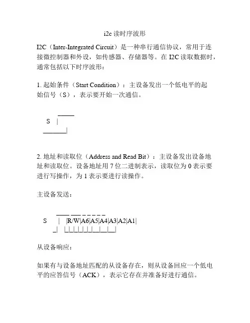i2c读时序波形
