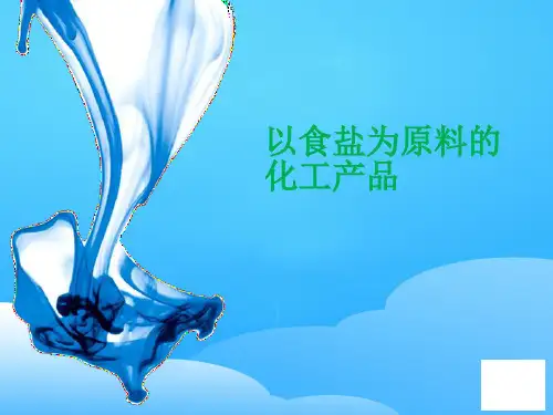 沪科版化学高一上册-2.1  以食盐为原料的化工产品 课件  ppt