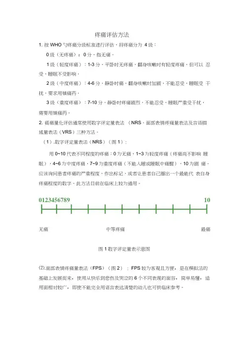 疼痛评估方法
