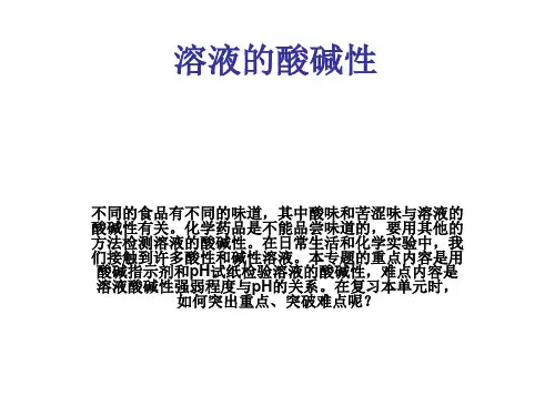 溶液的酸碱性课件精品.ppt