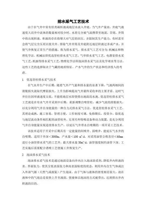 排水采气工艺技术