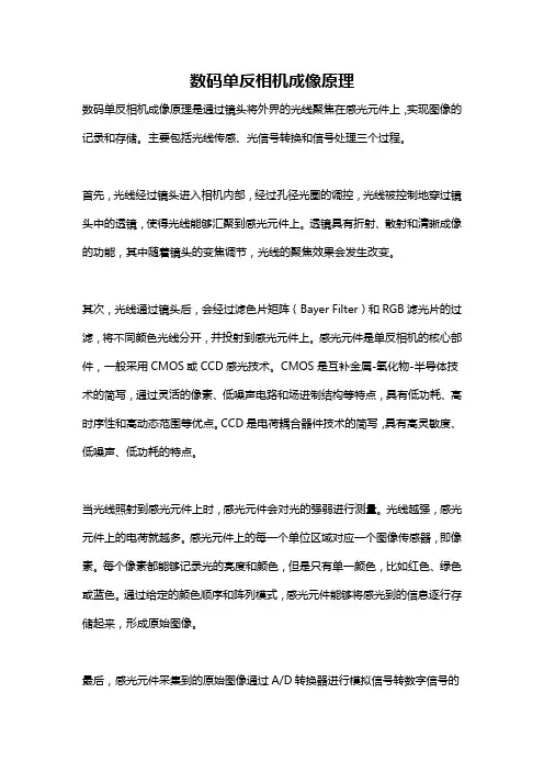 数码单反相机成像原理