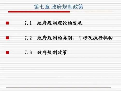 第七章 政府规制(新)