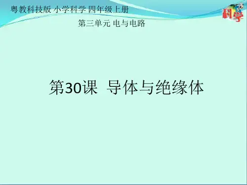 四年级上册科学粤教粤科版第30课导体与绝缘体(共17页)PPT