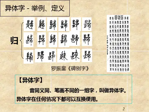 异体字、繁简字、古今字PPT课件