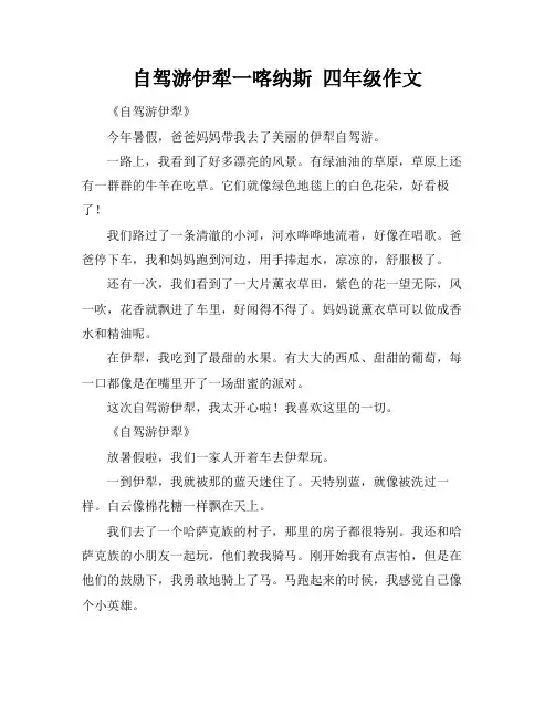 自驾游伊犁一喀纳斯 四年级作文