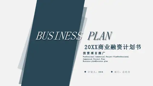 商业融资计划书ppt模板