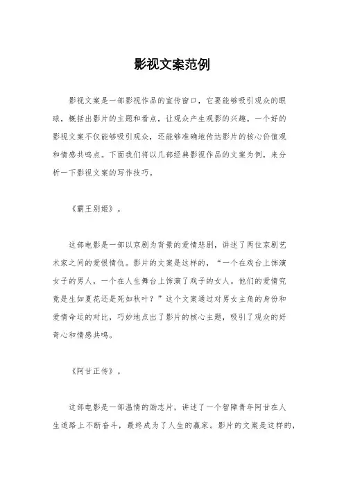 影视文案范例
