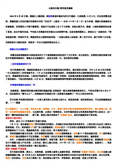 付彪-明星亚健康