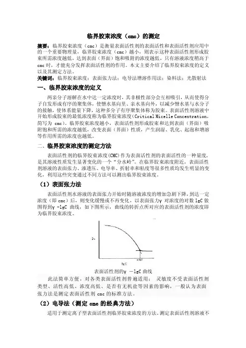 临界胶束浓度