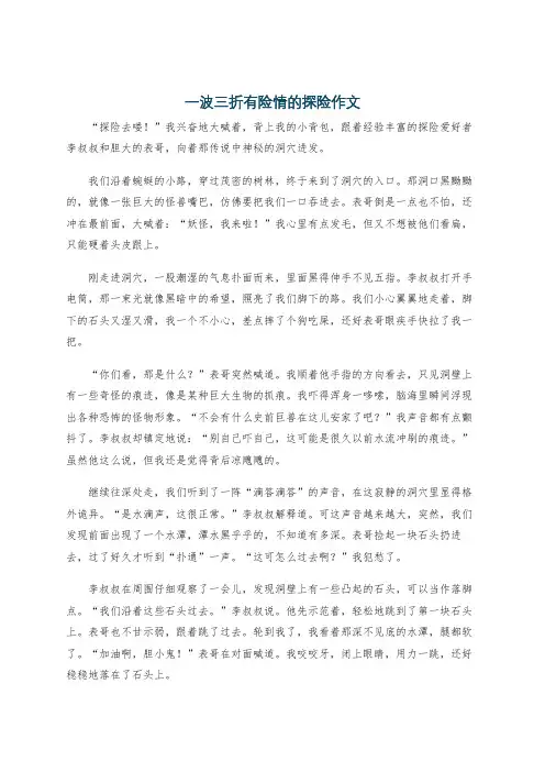 一波三折有险情的探险作文