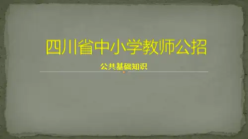 四川省中小学教师公招  教育学基础知识(八)班级管理与班主任工作
