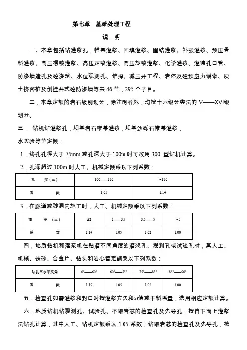 陕西省水利水电工程定额2000-第七章
