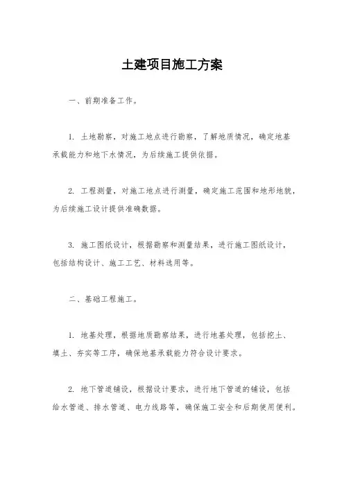 土建项目施工方案