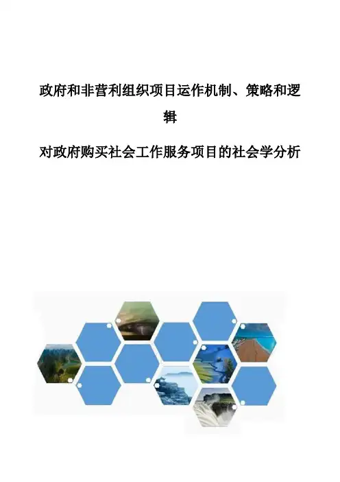 政府和非营利组织项目运作机制、策略和逻辑-对政府购买社会工作服务项目的社会学分析