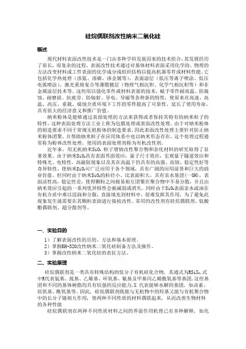 硅烷偶联剂改性纳米二氧化硅(1)