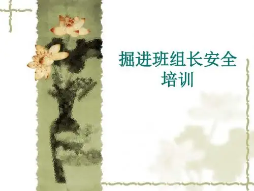 掘进班组长安全培训课件(PPT 58张)