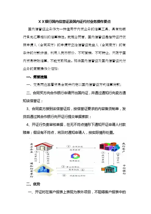 银行国内信誉证及国内证代付业务操作要点