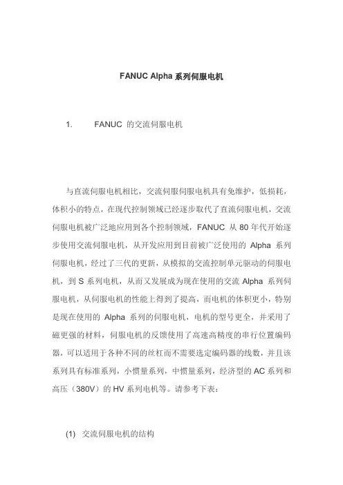 最新FANUC Alpha系列伺服电机