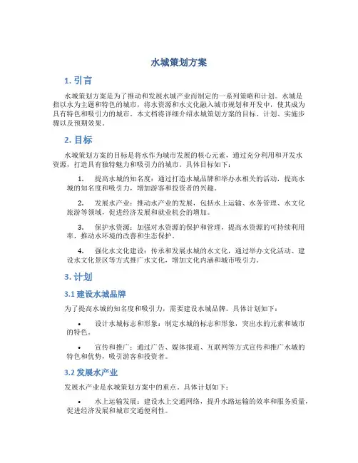 水城策划方案