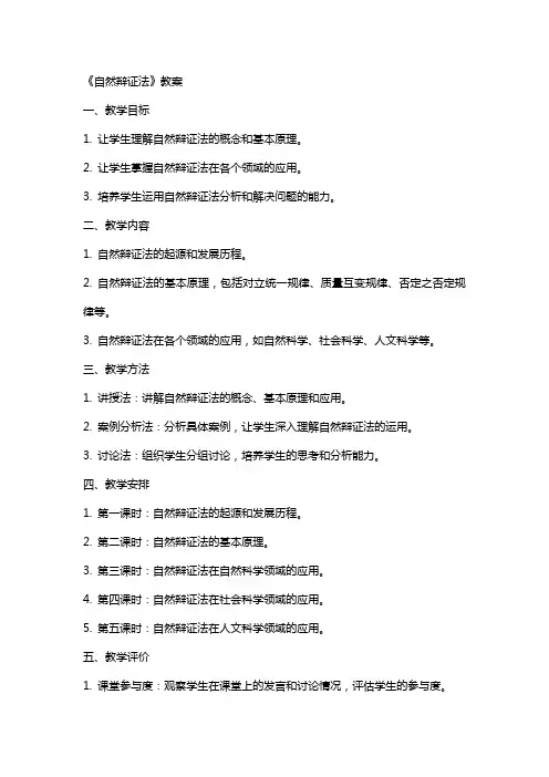 长沙理工《自然辩证法》教案