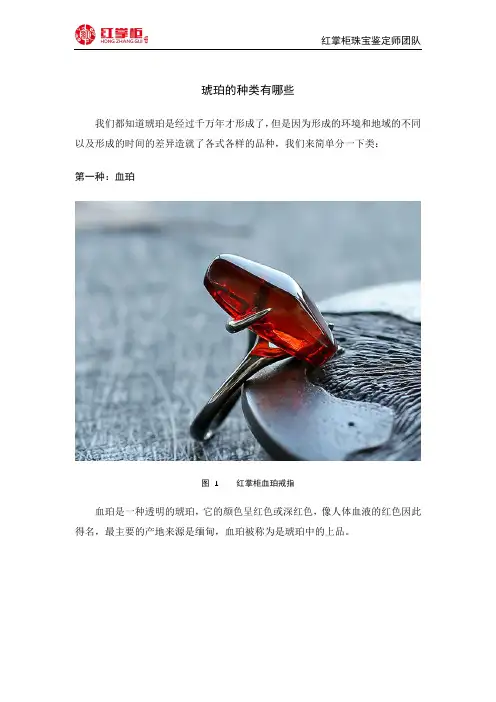 琥珀的种类有哪些