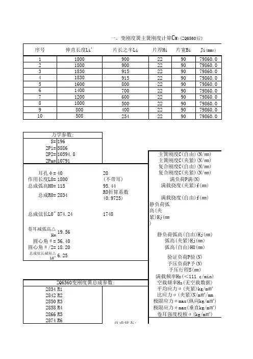 变刚度簧设计计算