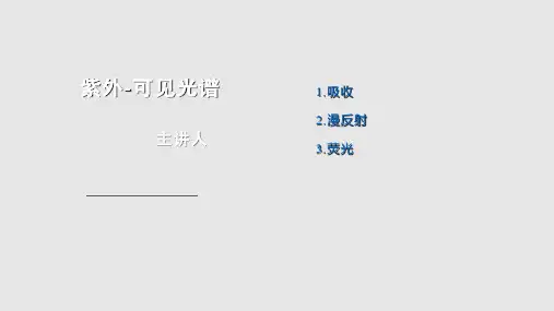 紫外可见光谱PPT课件