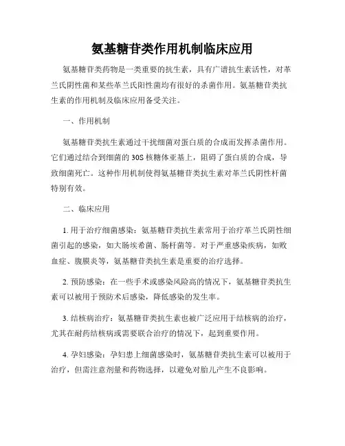 氨基糖苷类作用机制临床应用