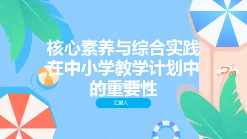 教学计划中的核心素养与综合实践