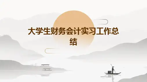 大学生财务会计实习工作总结PPT
