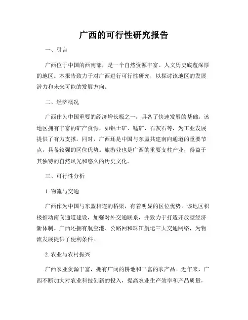 广西的可行性研究报告