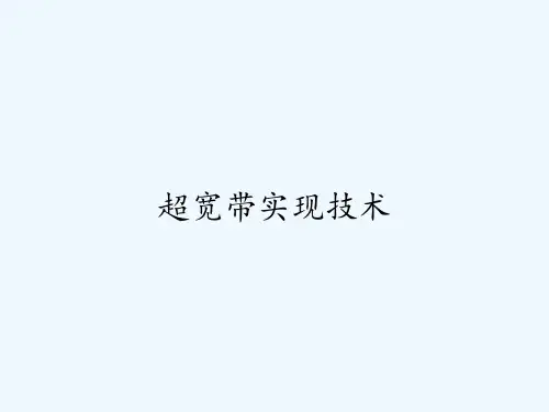 超宽带实现技术-PPT