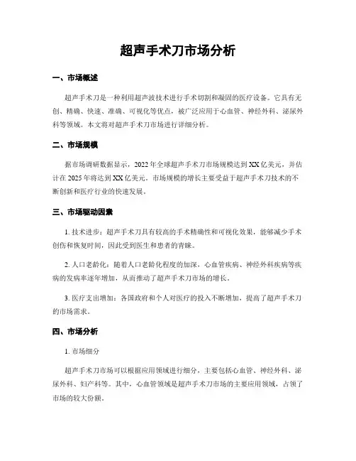 超声手术刀市场分析