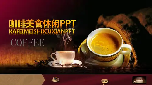 简约咖啡咖啡厅创业计划产品介绍PPT模板