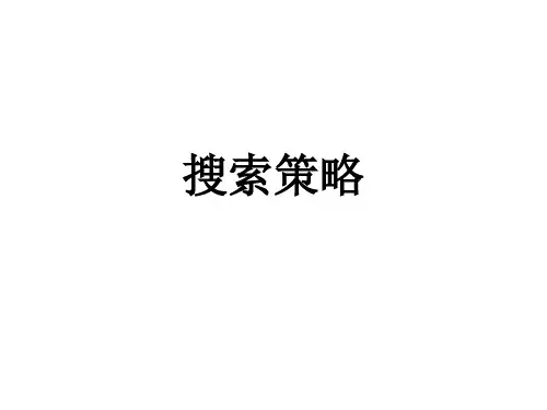 搜索策略