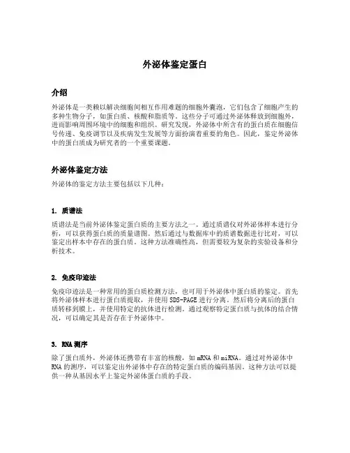 外泌体鉴定蛋白